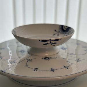 Royal Copenhagen - stort kage fad & lille skål