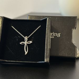 Støvring design - sølv kors med zirkonia