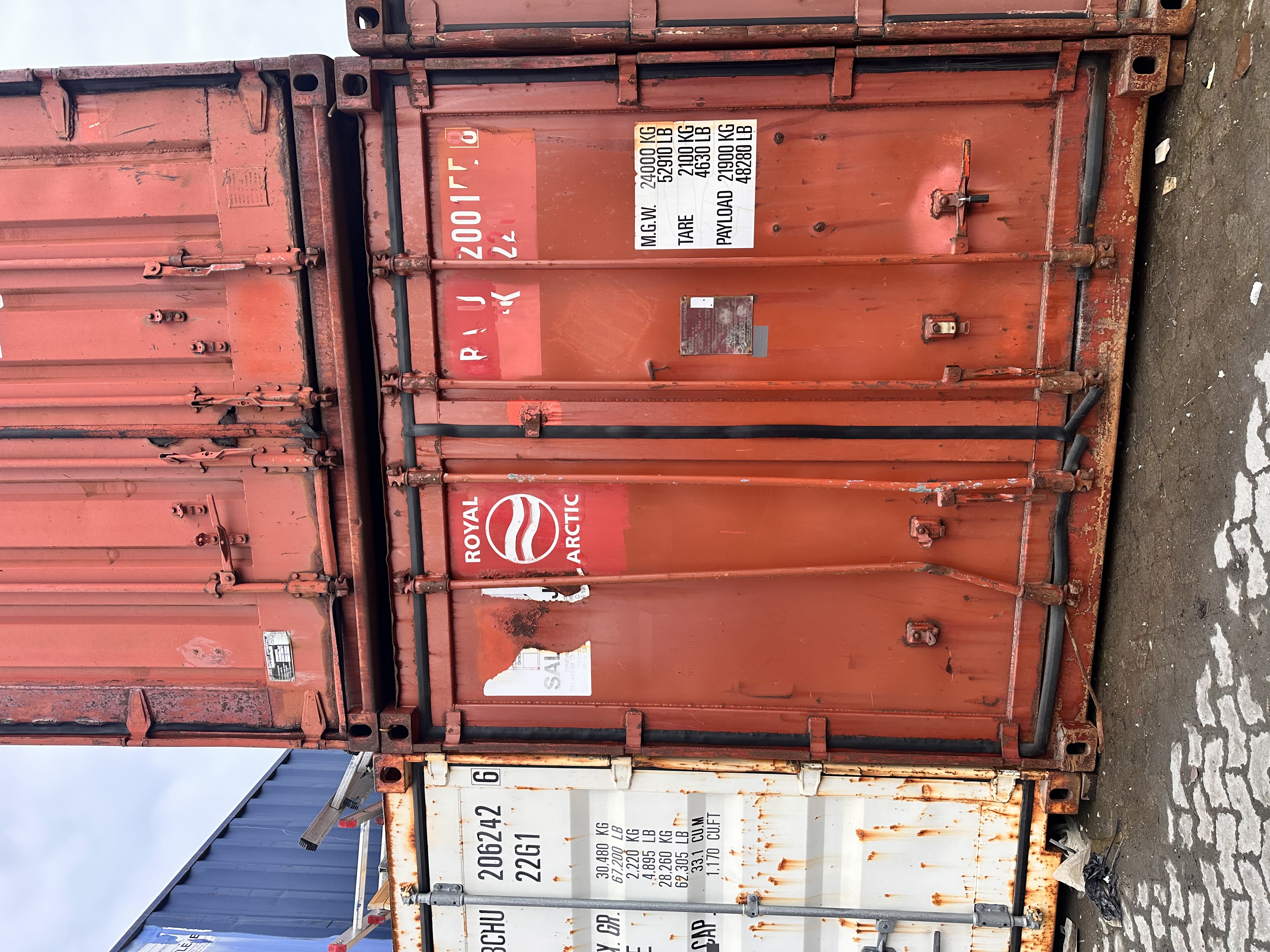 2 stk 20 Fods container